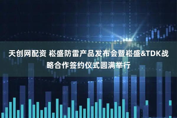 天创网配资 崧盛防雷产品发布会暨崧盛&TDK战略合作签约仪式圆满举行